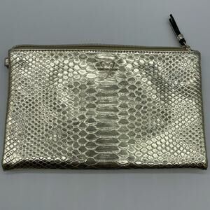 Victoria’s Secret Gold Snake Skin Print Pouch